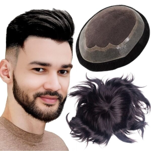 Hair patch for mens hair wig Korean BMW hair patch 100% Natural Human hair/System/Patch/Wig/Toupee