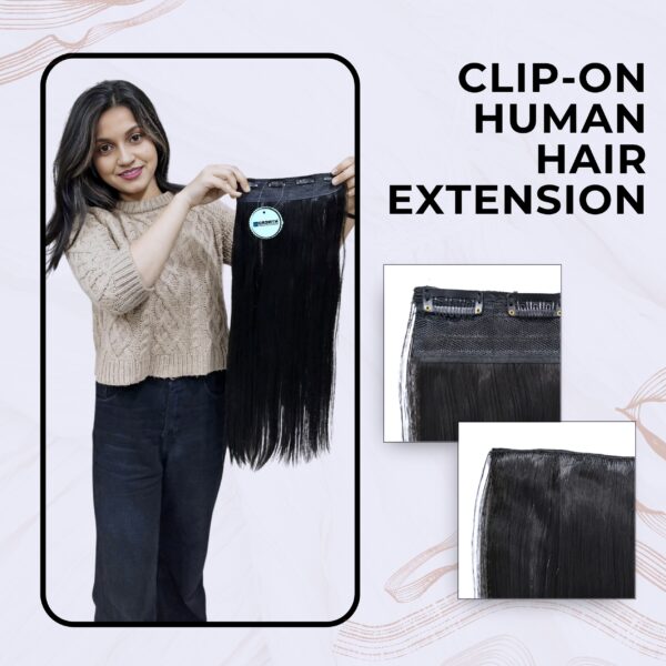 GROWTH 100% Original 4pcs Clips In Volumizer for Women and girls (100g) Hair Extension