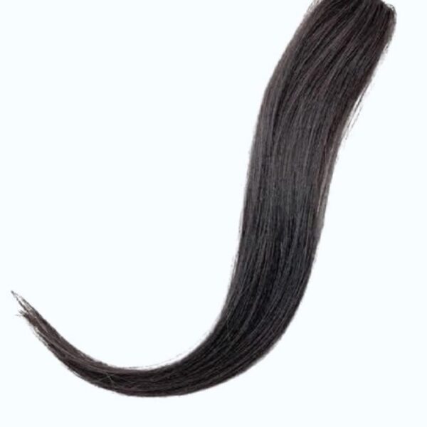 Invisible Single clip 100% human hair, Natural Black, Pack of-1 (16 inch) Hair Extension