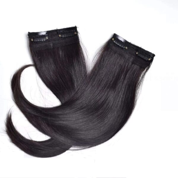 Double Clip100% Human Extensions/14" Streaks For Women and Girls, Pack Of 2 Hair Extension