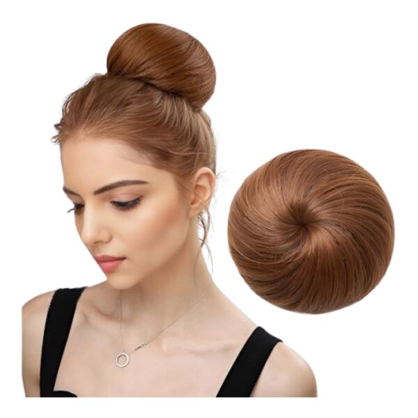 GROWTH Scrunchie Human with Elastic Rubber Straight for Women(1PC , AHS Brown) Hair Extension