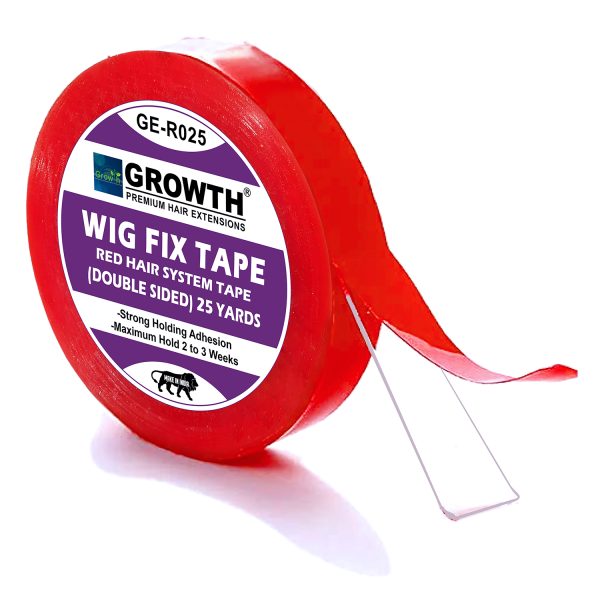 Growth Red Transparent Hair Wigs/Patch Double Sided Tape (25 Meter)