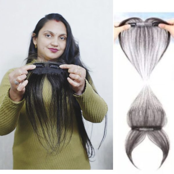 GROWTH 100% Human Hide Short line |For Covering Female's Frontal Head Portion| Hair Extension