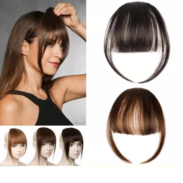 Fringe HAIR 3D Air Forhead Front Bangs with Temples 100% Real Human Remy Clip Hair Extension