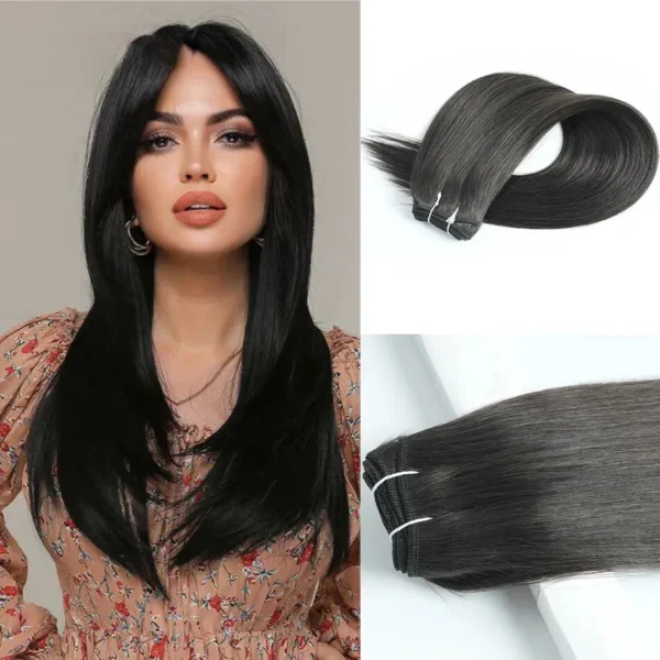 Virgin Remy 100% Human Hair Straight (12'', 100g) Weft Bundle Hair Extension