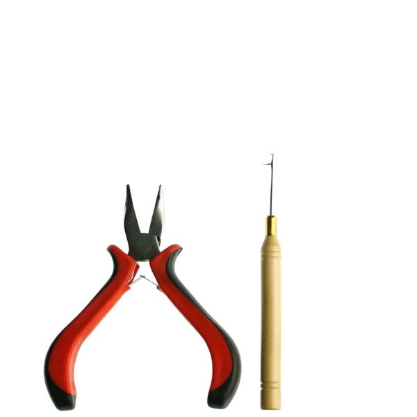 Silver Stainless Steel Red Pliers Nano micro Tip Hair Extensions