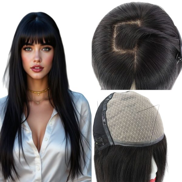 Silk Base Full Lace Human Hair Wig Hand Tied Silk Top Wig 100% Human hair Natural Black