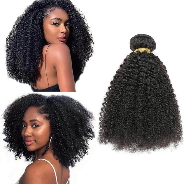 Virgin Remy 100% Human Hair (28inch, 100g) kinky curly Weft Bundle Hair Extension