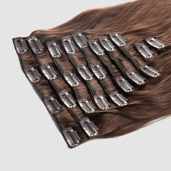 22inch, 100% Original 10pc set Clips on hair for Women & girls blend with your own Hair Extension