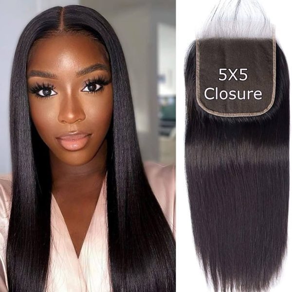 20inch 5x5 100% Virgin Remy Human Hair Top Swiss Lace Closure