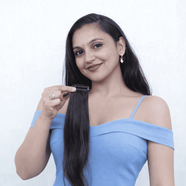 100% Human Hair Invisible seamless Clip 18'' Human Streak Side Covers Up Natural Hair Extension