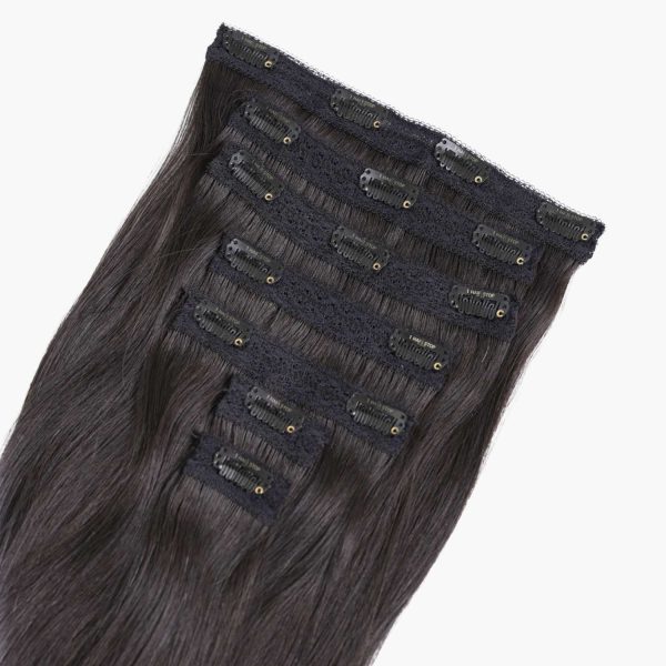 16inch, 100% Original 7pc set Double Drawn Clip-in Set for Women & girls blend with your own Hair