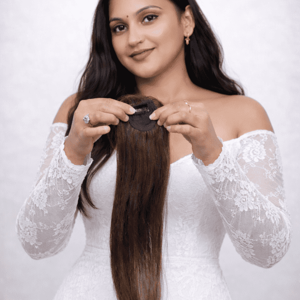 100% Human CoverUp seamless patch 14 Inch for Women,Girls Hair Extension