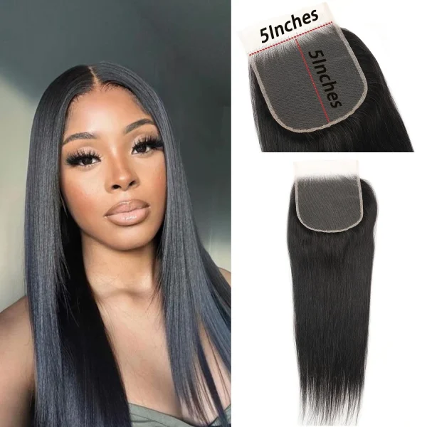 12inch 5x5 100% Virgin Remy Human Hair Top Swiss Lace Closure