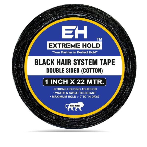 Extreme Hold Black cotton Tape | Wig Tape | Hair Patch Tape (22 mtr)