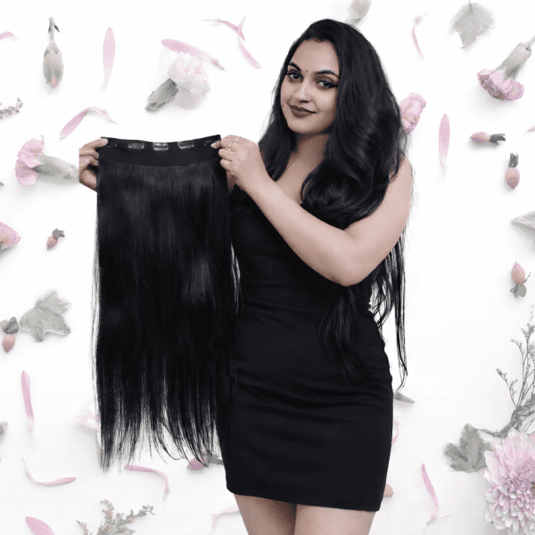 16inch,100% Original 5pc Clips In Double Drawn Volumizer for Women & girls blend with your own Hair