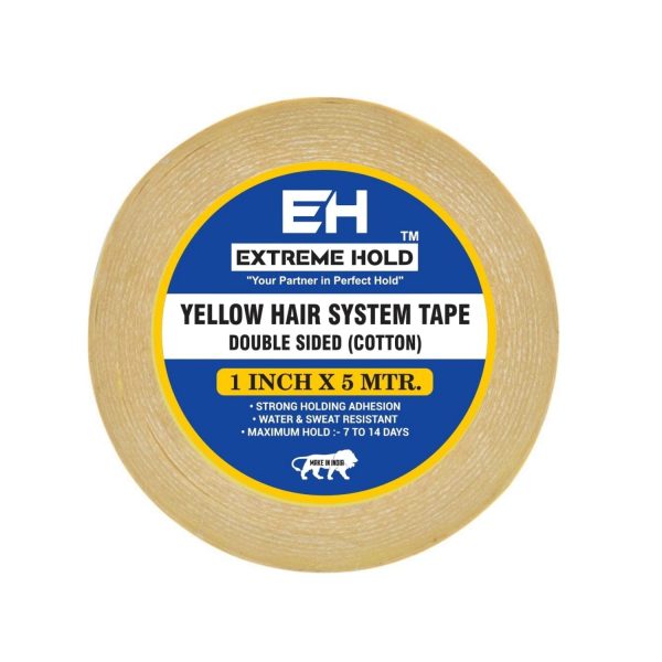 Extreme Hold Yellow cotton Tape | Wig Tape | Hair Patch Tape (5 Mtr)