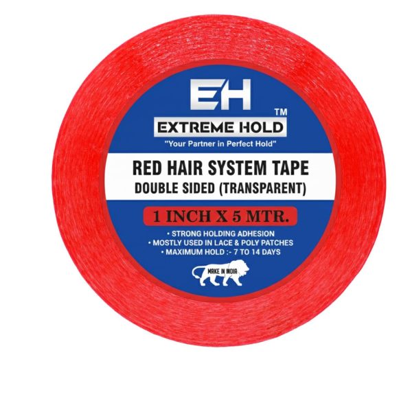 Extreme Hold Red Transparent Hair Wigs/Patch Double Sided Tape (5 Meter)