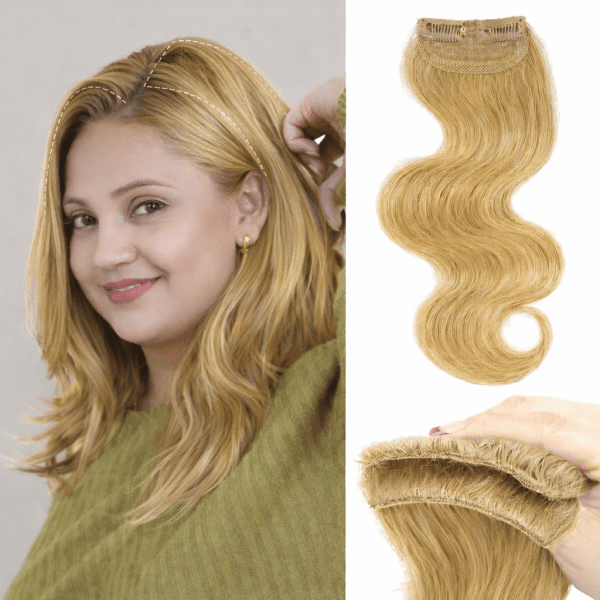 100% Double Streak Human hair Clip In Color Streaks For Women\Girls "Blond"