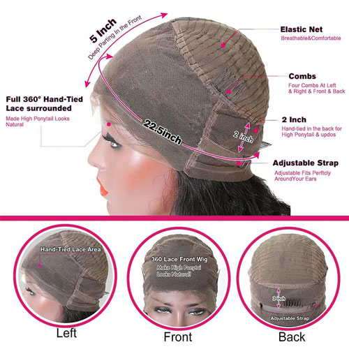 New 100% Human Hair Wig for Women Straight HD Full Lace Frontal Wig Glueless Wig (Dark Brown) - Image 6
