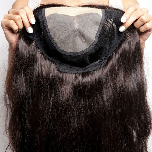 Mono Top Front Wig for Women 100% Virgin Remy Human Hair Wig Medium Brown