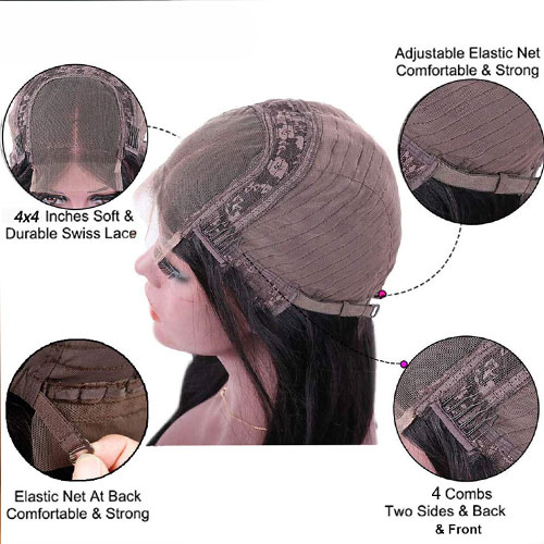 4×4 Top Lace Closure 100% Natural Virgin Remy Human Hair Extension Medium Brown - Image 3