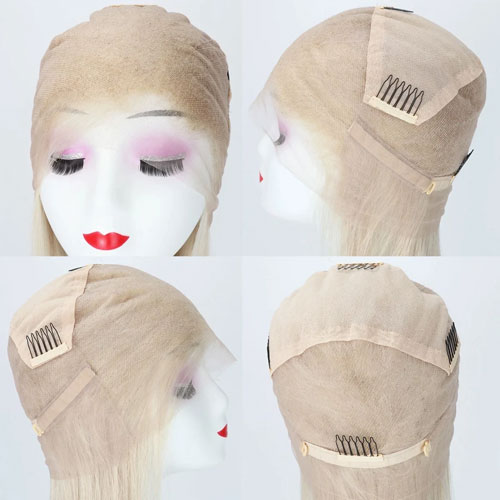 New 100% Human Hair Wig for Women Straight HD Full Lace Frontal Wig Glueless Wig (#613 Blond) - Image 2