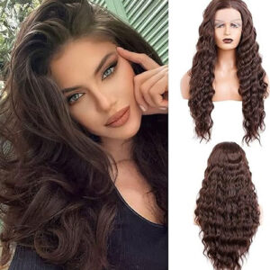 13×4 Transparent Lace Frontal Wig 100% Virgin Remy Human Hair Wig Glueless wig Medium Brown