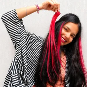 Colourful single Clip Hair Streak
