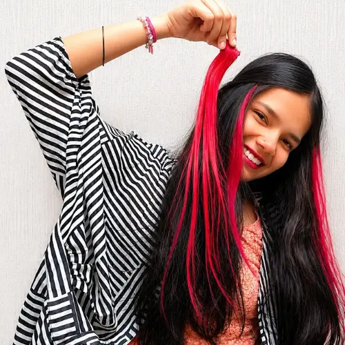 Colourful single Clip Hair Streak