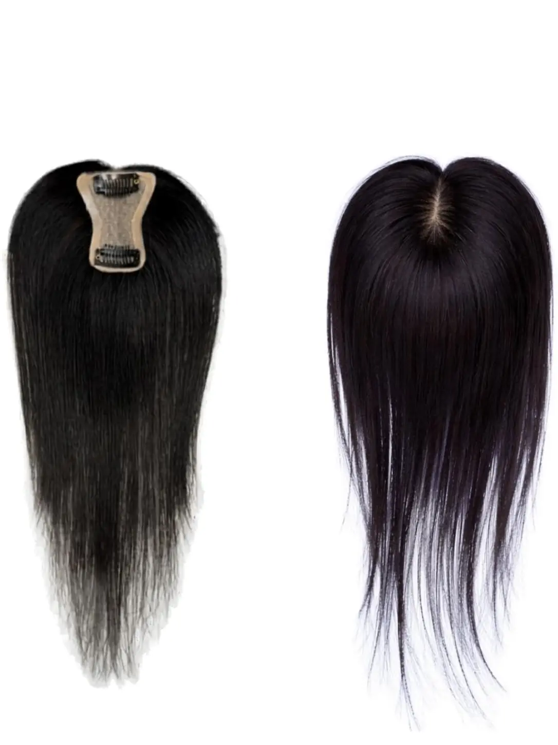 100% Human hair for Women, clip is scalp Topper,Wavy Mini Topper (2×3, 12Inch)