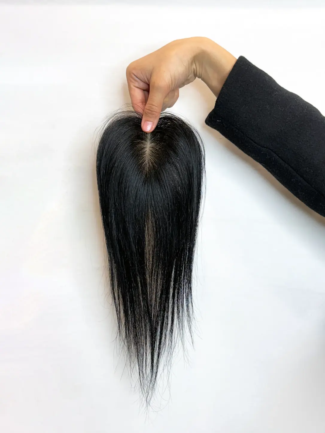 100% Human hair for Women, clip is scalp Topper,Wavy Mini Topper (2×3, 12Inch) - Image 4