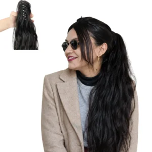 100% Human Hair Claw Clip Ponytail Extension | Instant Long & Voluminous Hair