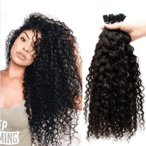 I TIP | Permanent Hair Extensions | Curly | 100% Human Hair