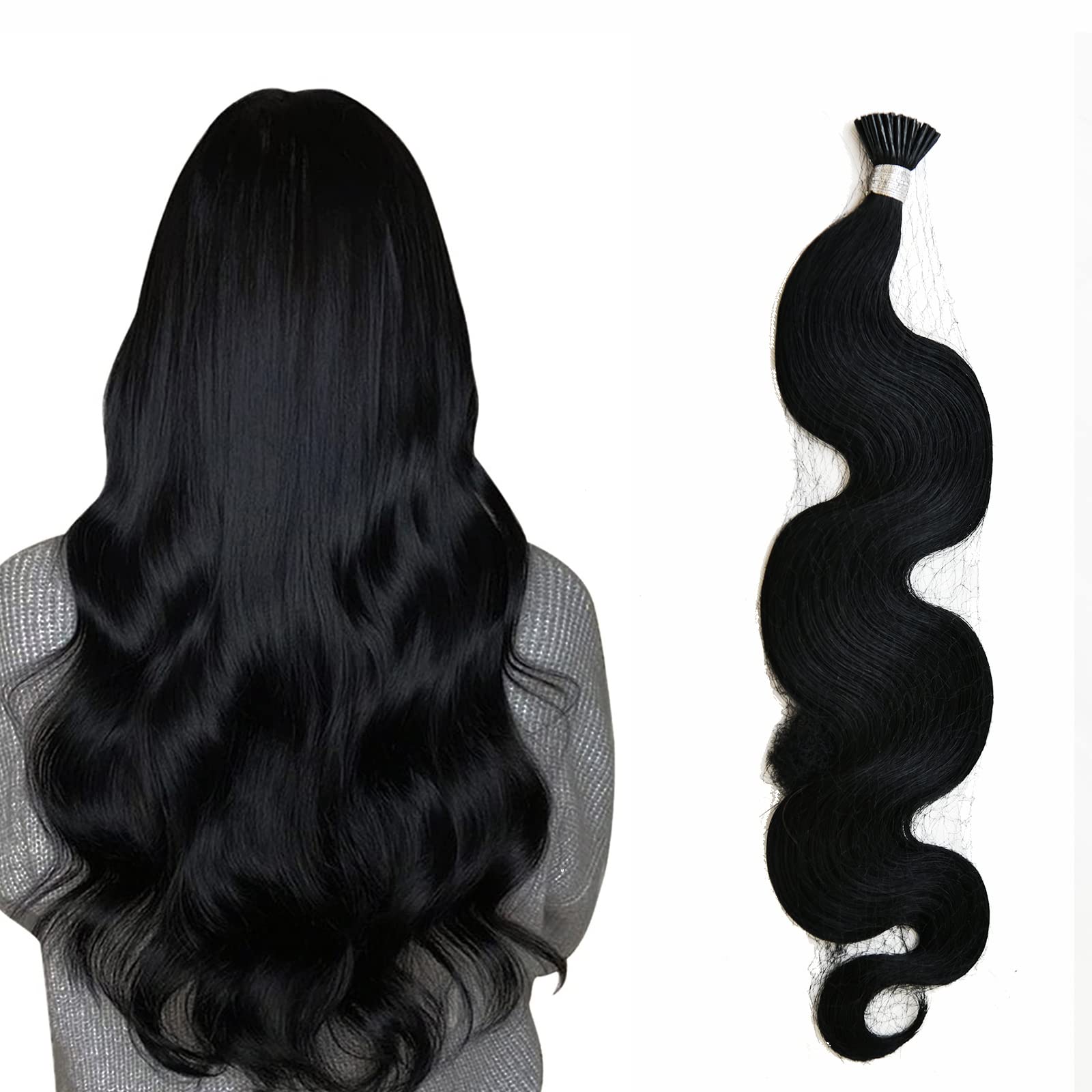 I TIP | Permanent Hair Extensions | Wavy | 100% Human Hair