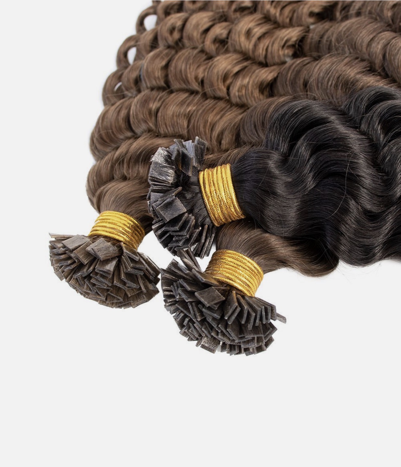 Flat Tip | Permanent Hair Extensions | Curly | 100% Human Hair