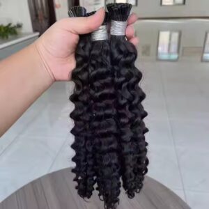I TIP | Permanent Hair Extensions | Curly | 100% Human Hair