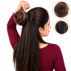 Human Hair | Clip In Hair Buns | Highlight Color | Growth Hair