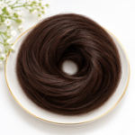 Human Hair | Donut Scrunchies Bun | Dark Brown | Growth Hair